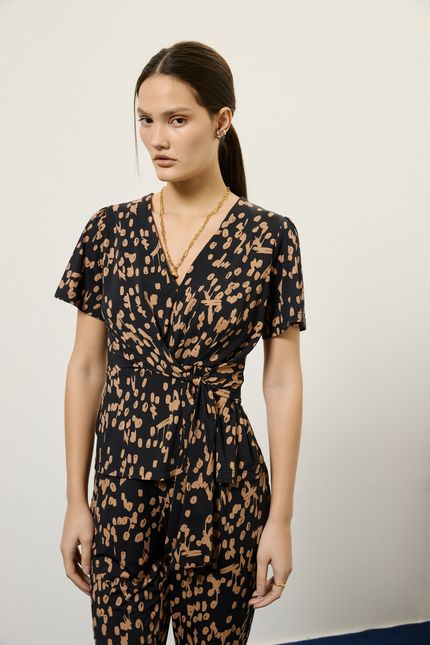 Blusa bio jersey melodia  melodia caramelo viola