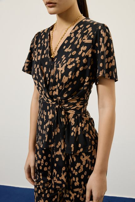 Blusa bio jersey melodia  melodia caramelo viola