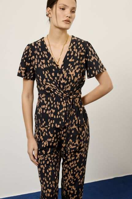 Blusa bio jersey melodia  melodia caramelo viola