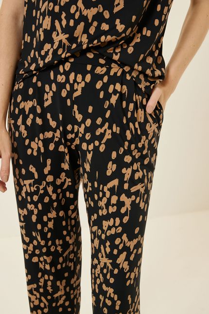 Calça bio jersey fenda melodia melodia caramelo viola