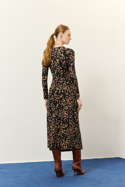 Vestido bio jersey drapeado melodia melodia caramelo viola
