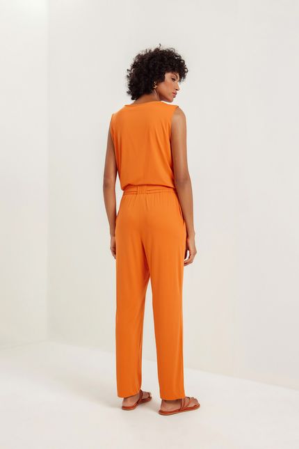 Calça jersey cinto laranja suco