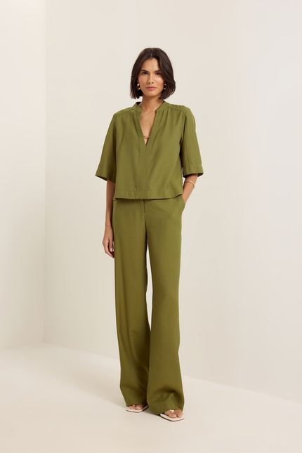 Blusa cupro mg det metal verde mata