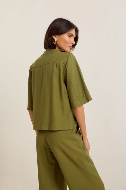 Blusa cupro mg det metal verde mata