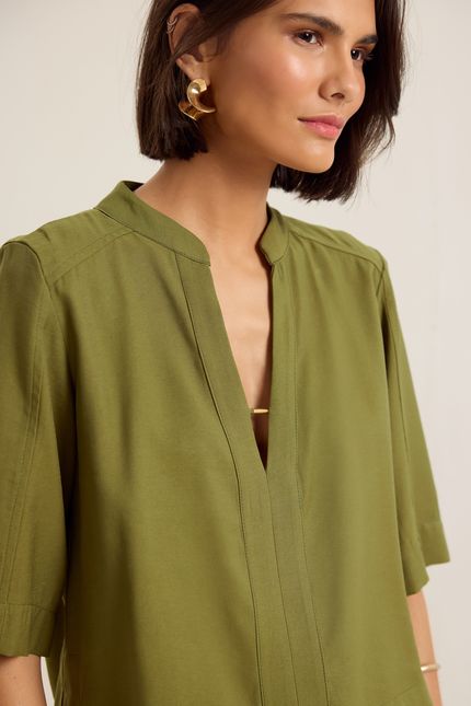 Blusa cupro mg det metal verde mata