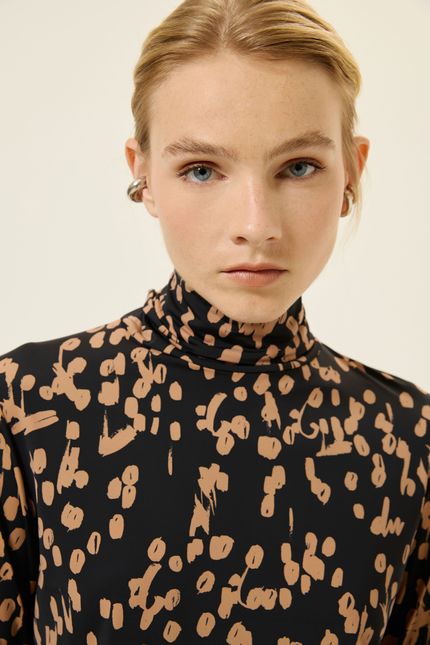 Blusa bio jersey gola melodia melodia caramelo viola