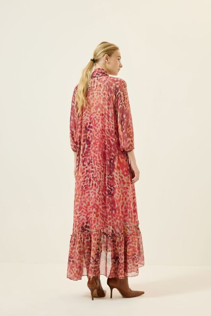Vestido ggt babado flash  flash rosa bolero