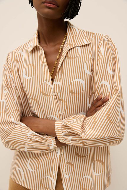 Camisa manga longa noite noite caramelo viola
