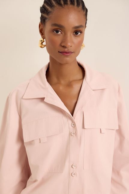 Camisa cotton paper rosa sal
