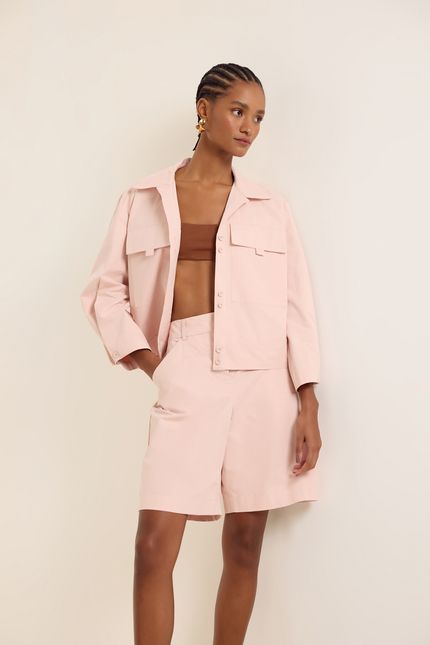 Camisa cotton paper rosa sal