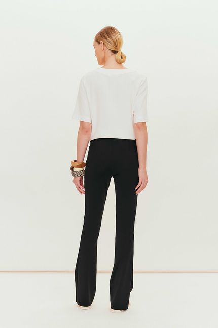 Calça mini flare tecno preto