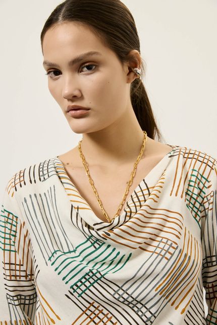 Blusa ml golão bateria bege natural