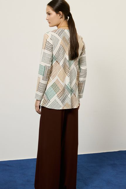 Blusa ml golão bateria bege natural