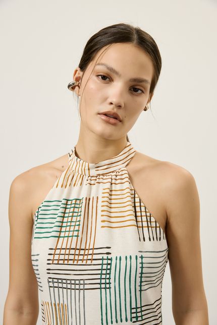 Vestido cinto bateria bateria bege natural