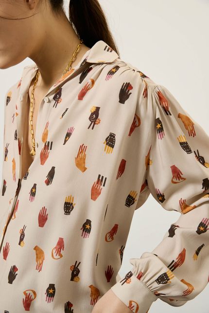 Camisa movimento cinza flauta