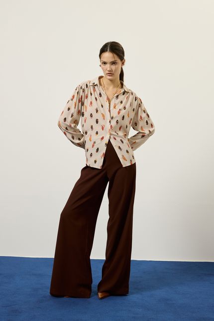 Camisa movimento cinza flauta