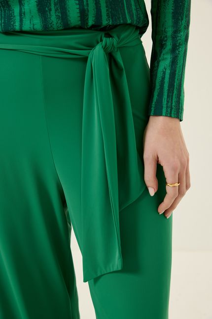Calça bio jersey amarração verde classico