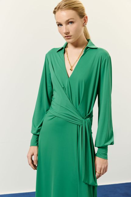 Vestido bio jersey dobra verde classico