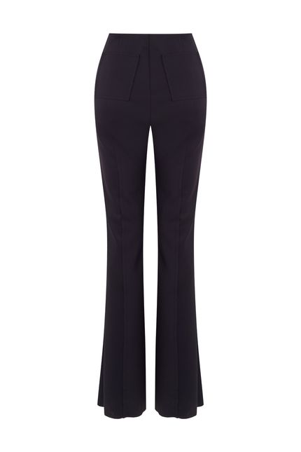 calça tecno alfaiataria botão preto