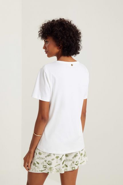 Tshirt cotton modal premium off white