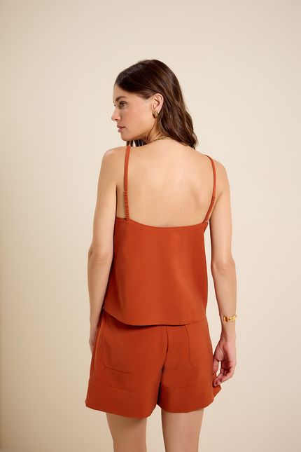 Blusa vivo alça terracota