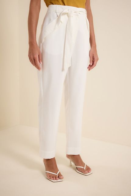 Calça dobradura bolso off white