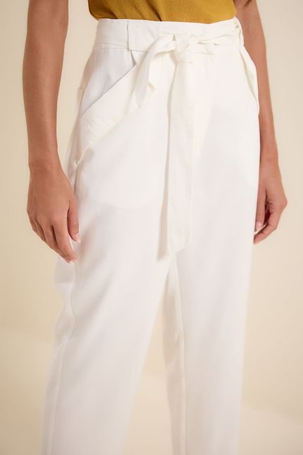Calça dobradura bolso off white