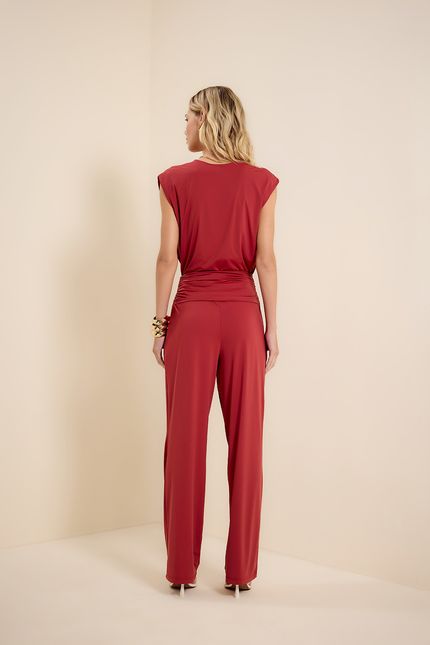 Calça bio jersey pala terracota