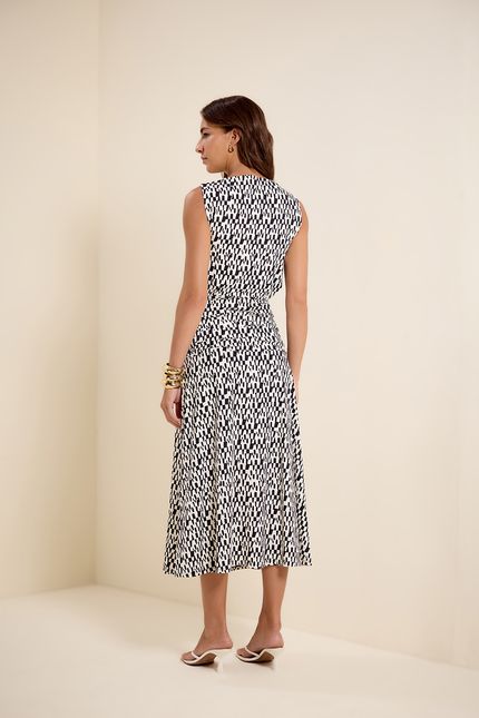 Saia bio jersey pala franzida cones preto c/off white