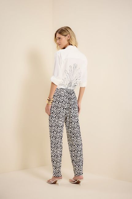 Calça bio jersey cones preto c/off white