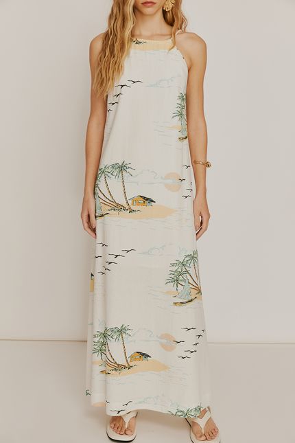 Vestido longo paraíso branco