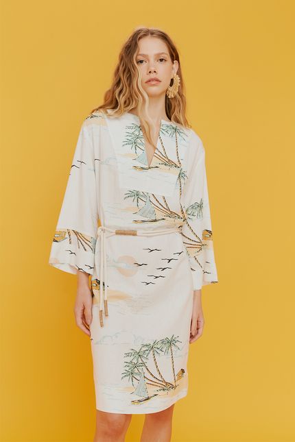 Vestido curto paraíso branco