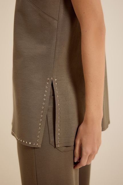 Blusa túnica termo verde eucalipto