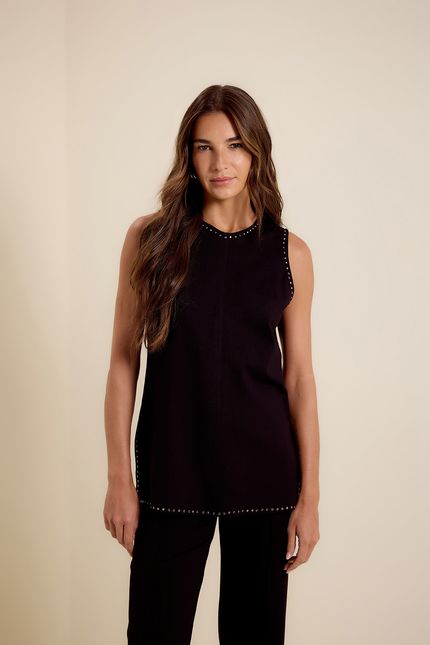 Blusa túnica termo preto