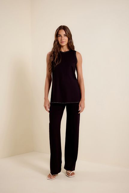 Blusa túnica termo preto