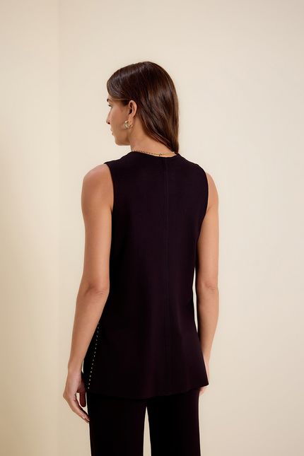 Blusa túnica termo preto