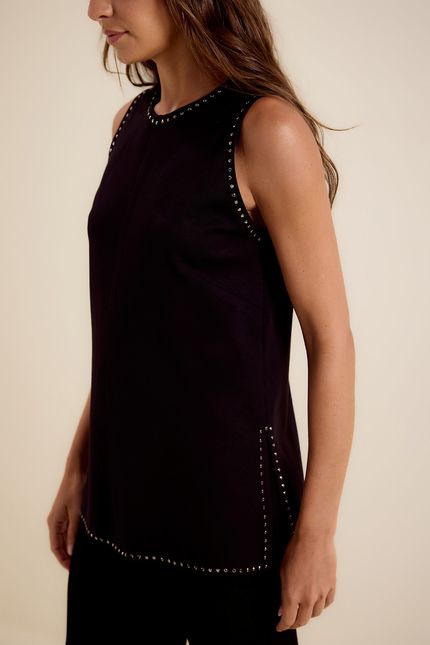 Blusa túnica termo preto
