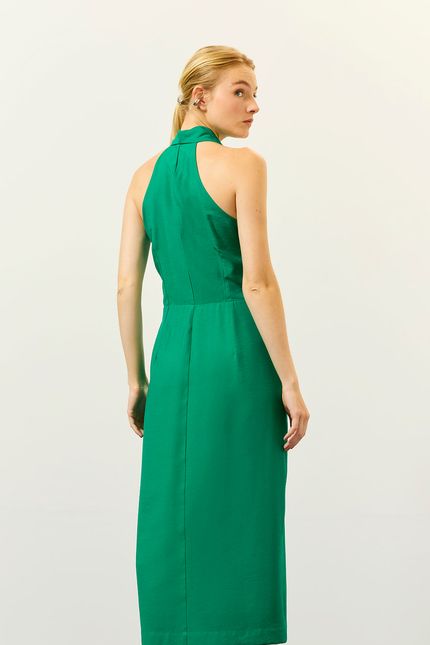 Vestido midi sm verde classico