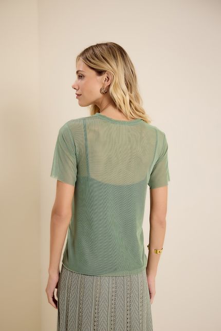 Blusa tule tshirt mc verde seiva