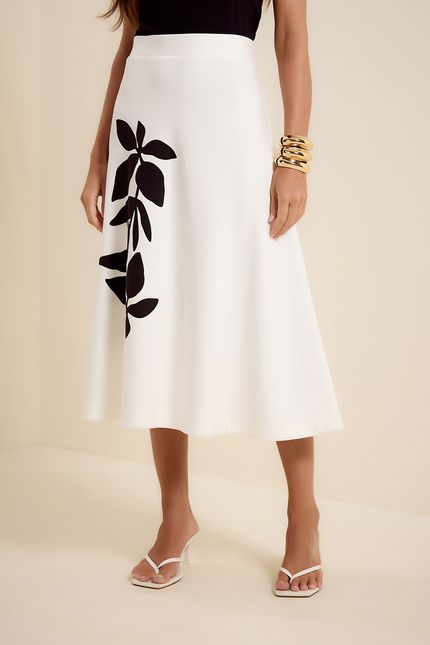 Saia silk floral off white