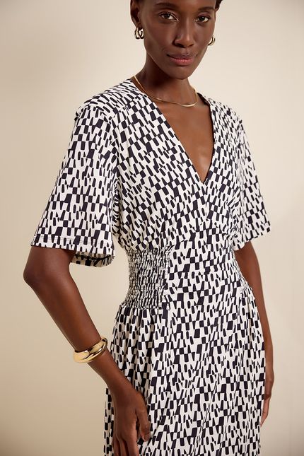 Vestido bio jersey mc cones cones preto c/off white