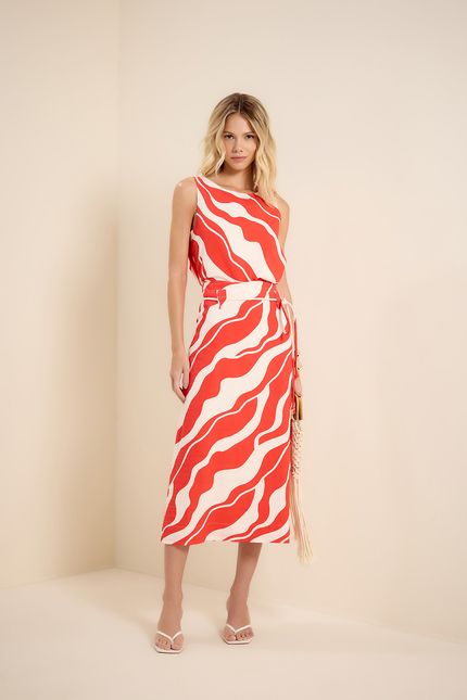 Blusa sm litoral litoral vermelho bromélia