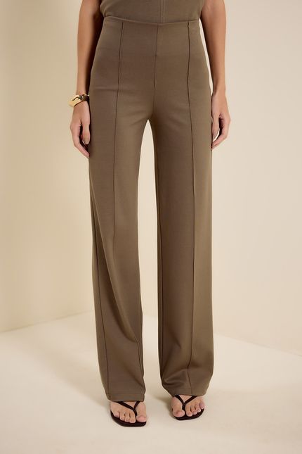 Calça detalhe friso verde eucalipto