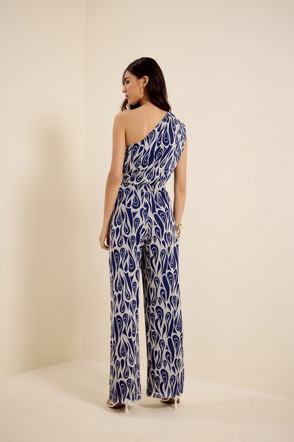 Calça tule pantacourt caminhos caminhos azul noite