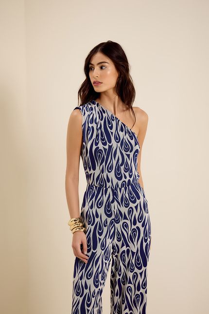 Blusa tule ombro só caminhos caminhos azul noite