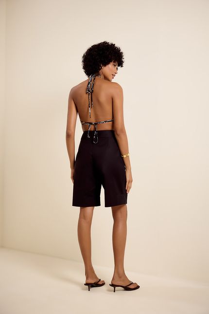 Bermuda alfaiataria passador preto