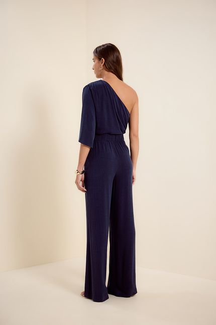 Calça elástico costas azul noite