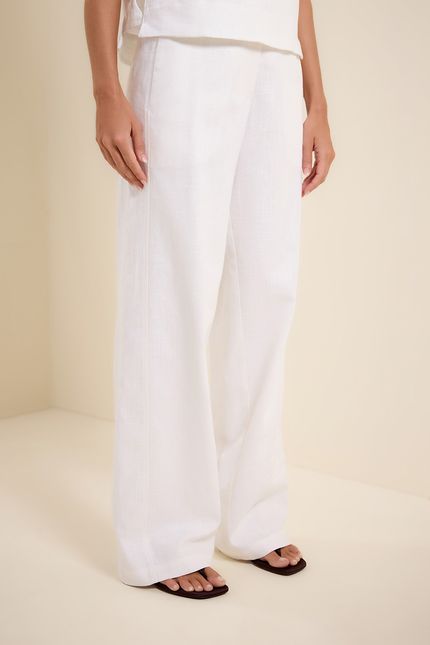 Calça rami pantalona branco
