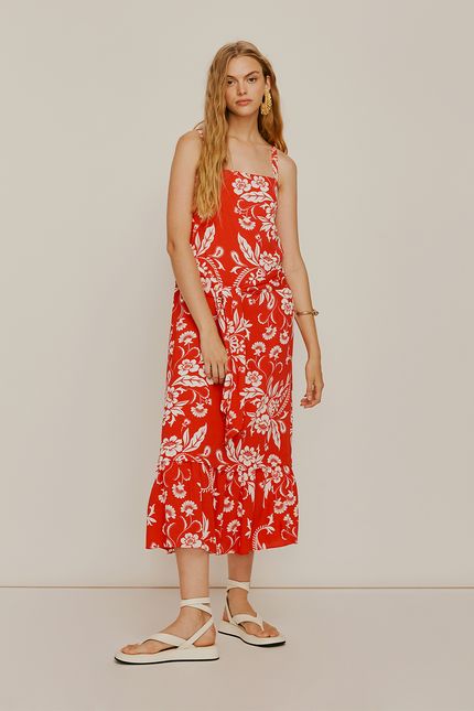 Vestido calça aloha vermelho hibisco
